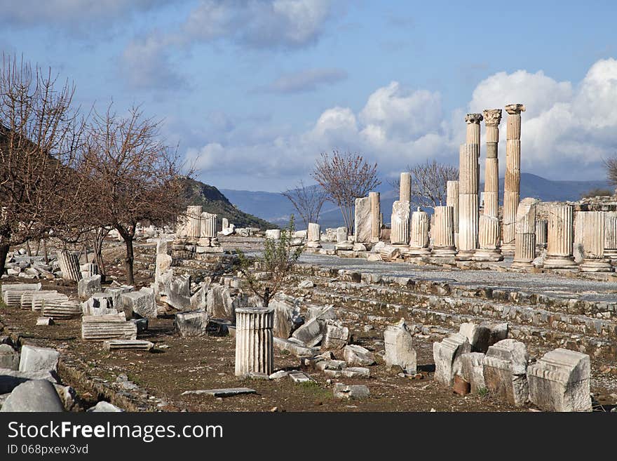 Ancient greek town of Ephesus in Turkey