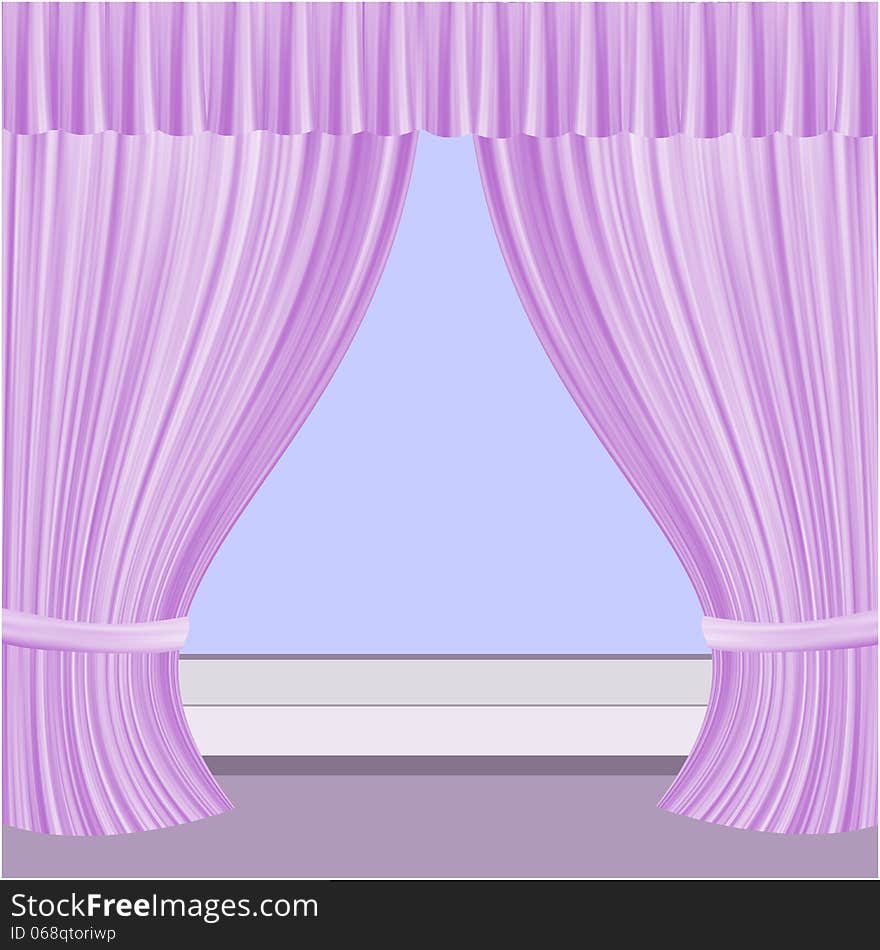 Window with curtains