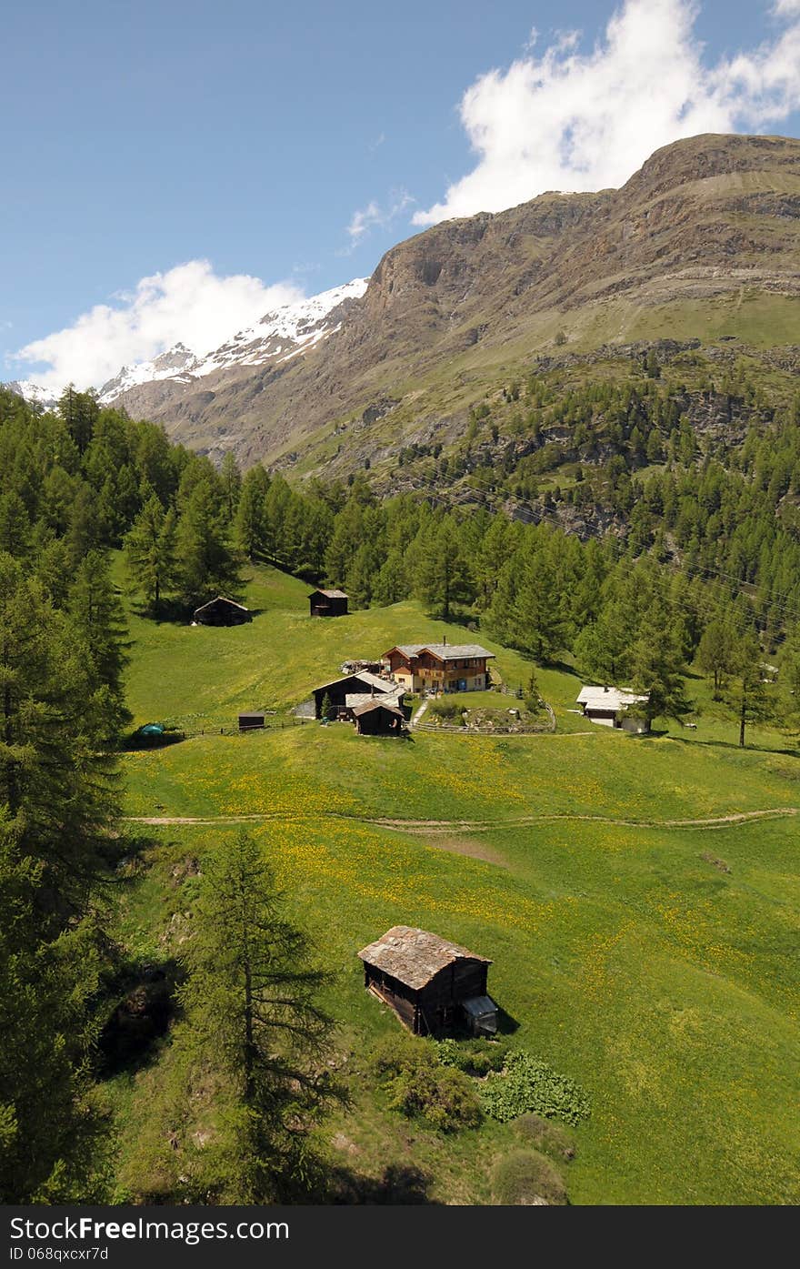 Huts  around Blatten