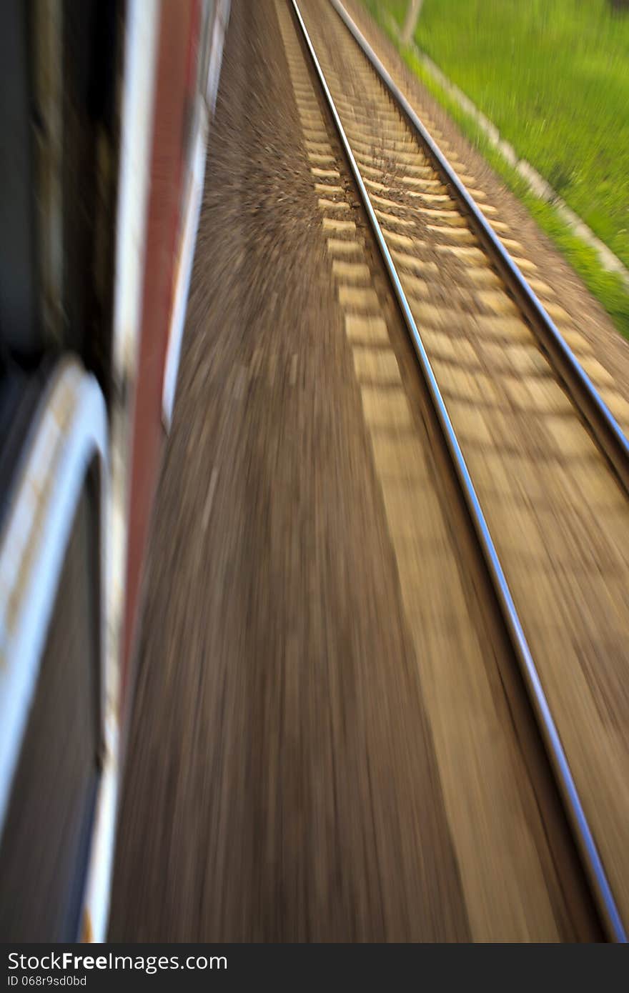 Abstract photograph taken from a moving train. Abstract photograph taken from a moving train.