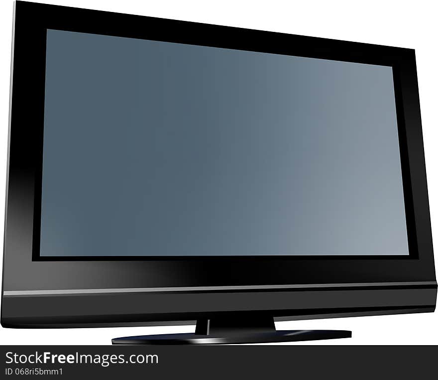 TV flat screen lcd, plasma realistic vector illustration