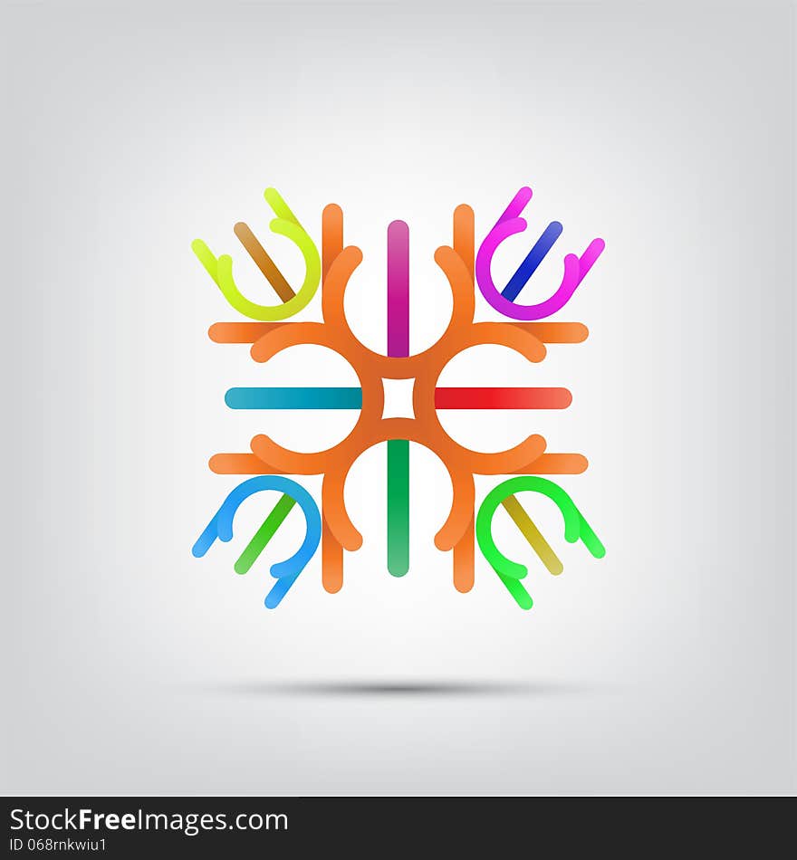 Abstract icon. Colorful abstract icon isolated on a white background.