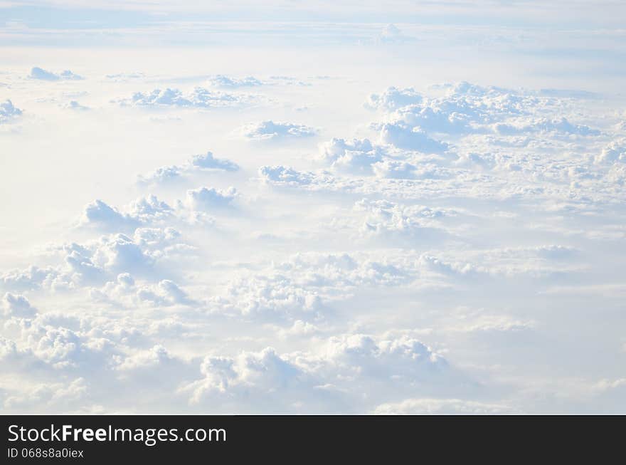 Puffy white clouds