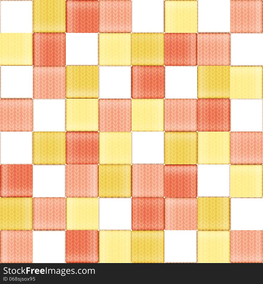 New textured pattern with colored squares and textile ornament can use like modern design. New textured pattern with colored squares and textile ornament can use like modern design