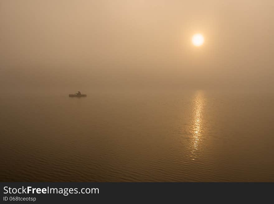 Oggy landscape with rising sun. Oggy landscape with rising sun.