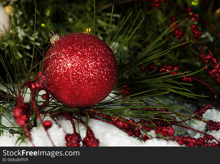 Red Sparkling Christmas Ornament