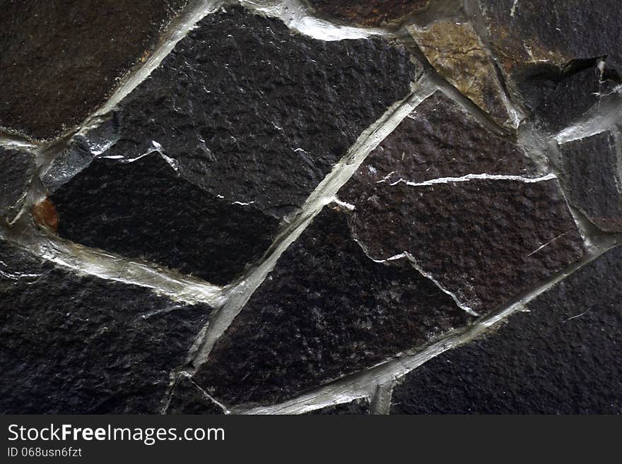 Black Stone wall texture background