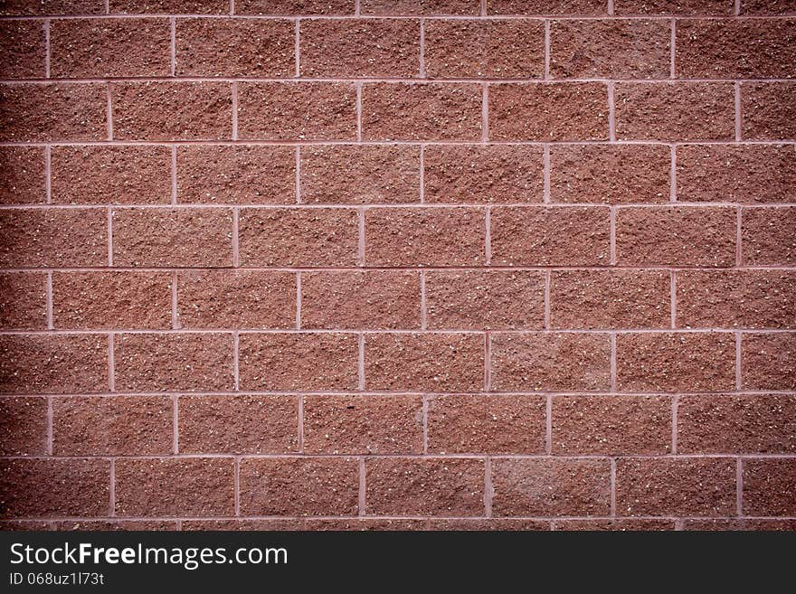 Brown brick wall with vignetting