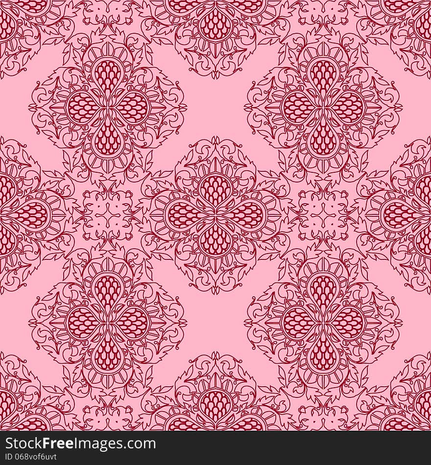 Vector seamless background with flowers. Vector seamless background with flowers