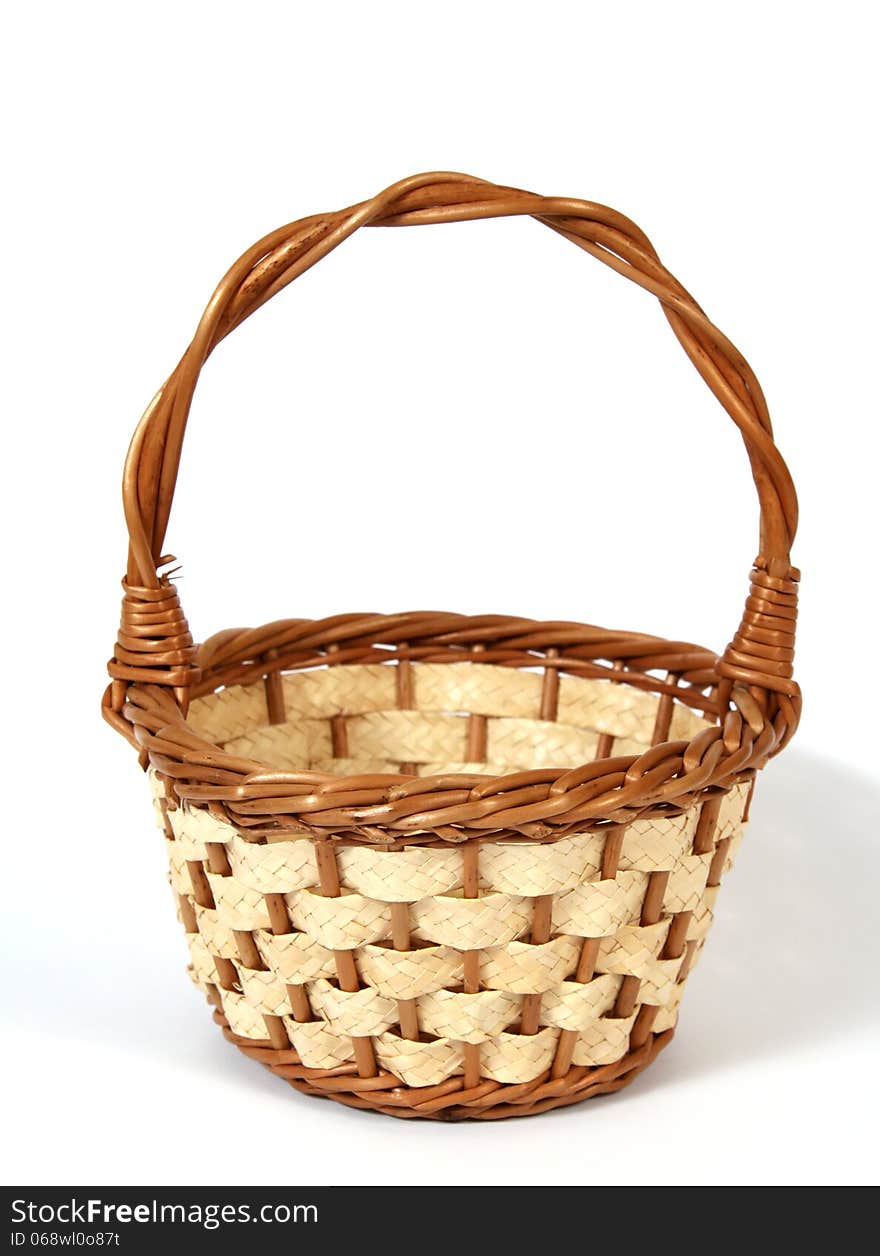 The empty Easter basket from wicker