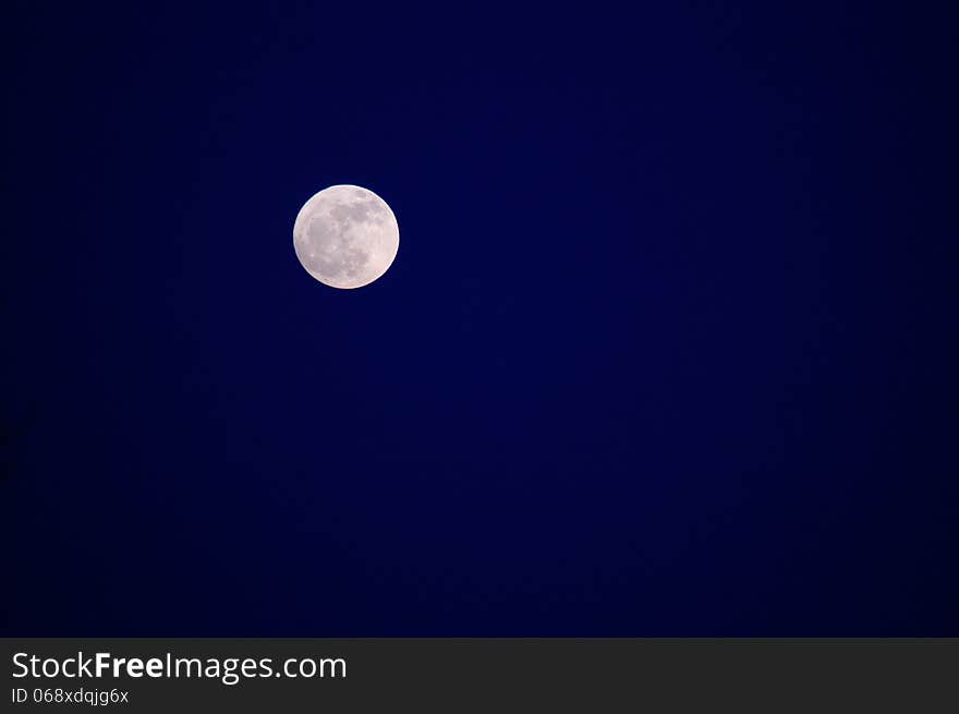 A view of the Moon at dusk. A view of the Moon at dusk