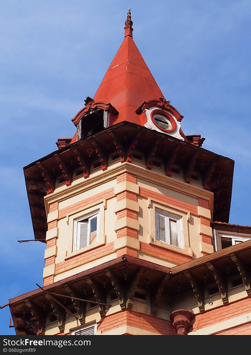 Detail of colonial house in Belem - Amazonia - Brazil