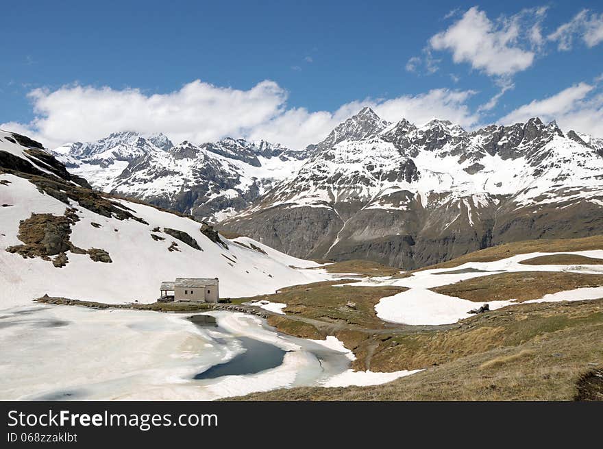 Chapel at Schwarzsee in Swiss Alps