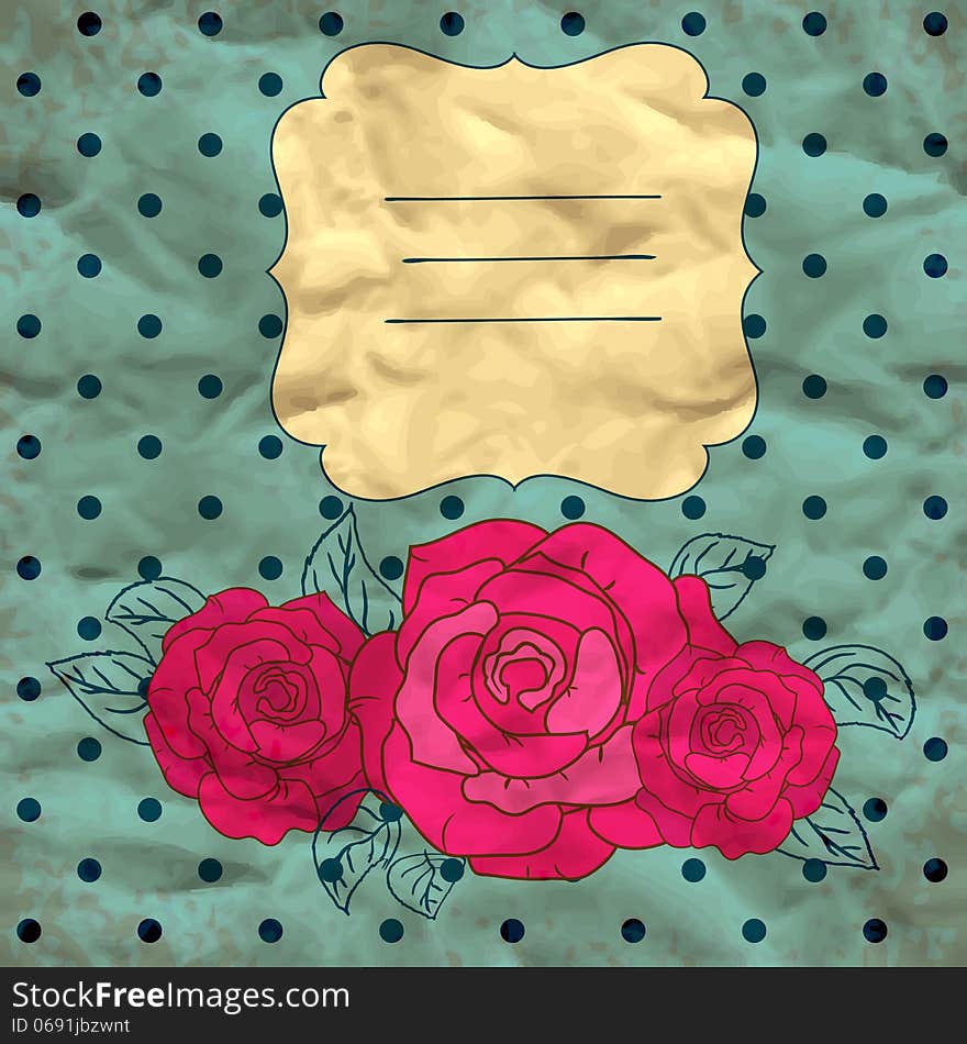 Vector background with roses, eps10