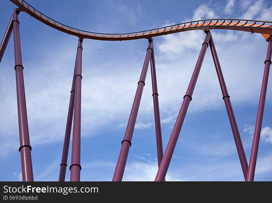 Base of roller coaster in Chicago