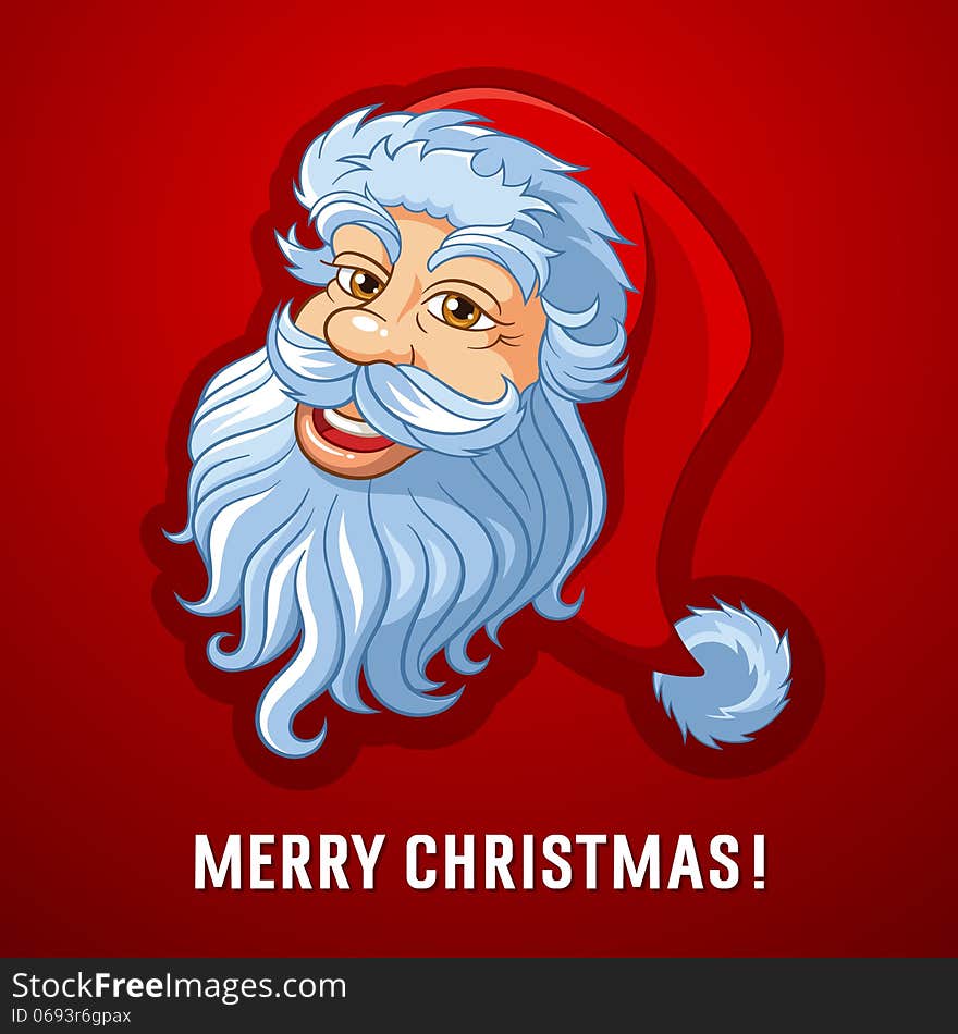 Merry Christmas card, vector illustration