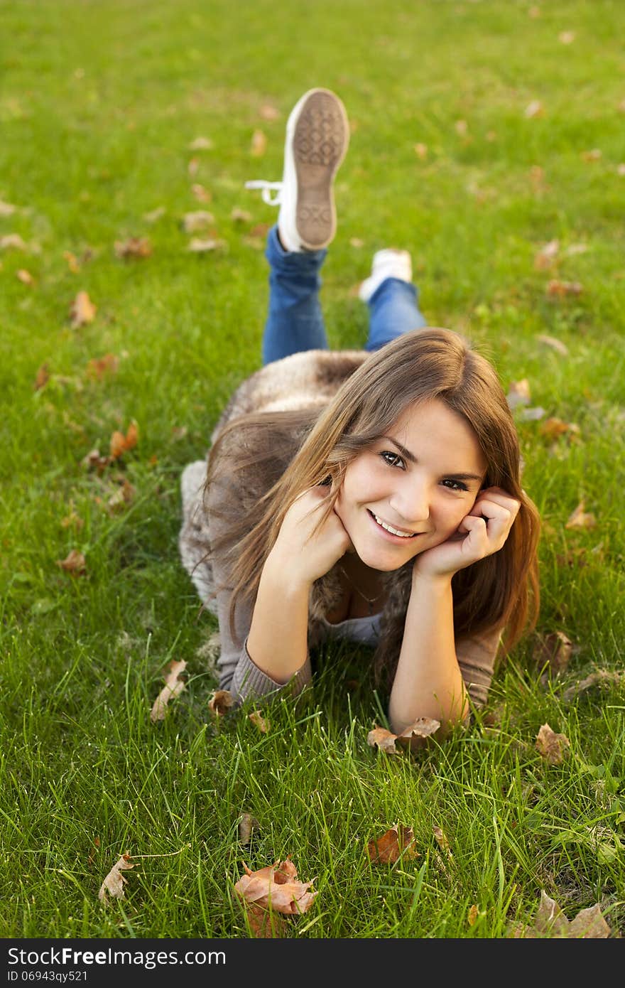 girl enjoying the nature