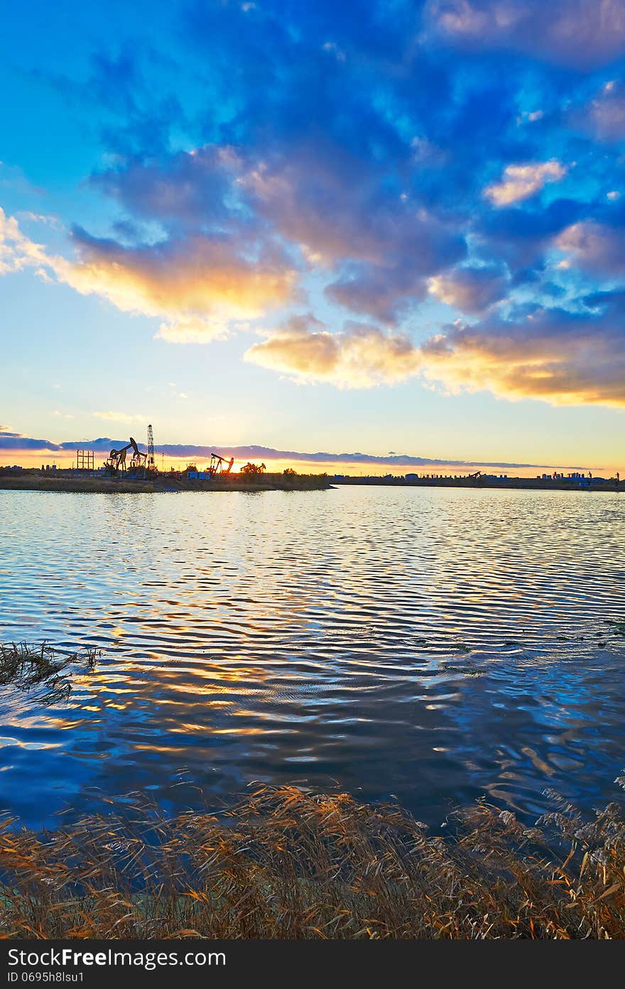 The Lake And Cloudscape Sunset