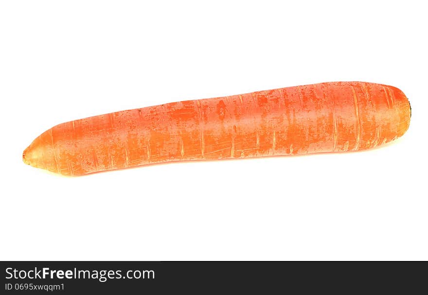 Bright carrot on a white background. Bright carrot on a white background