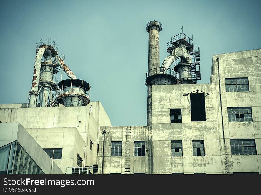 Old factory building exterior, China