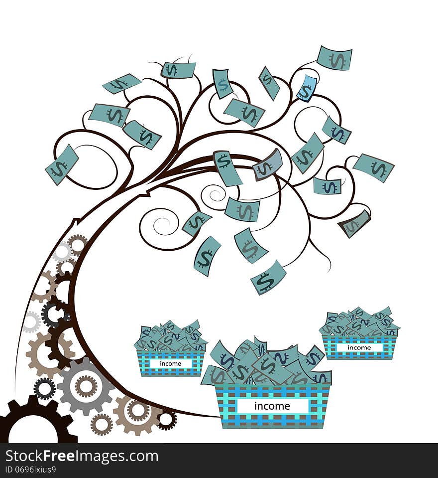 Money Tree With Gear