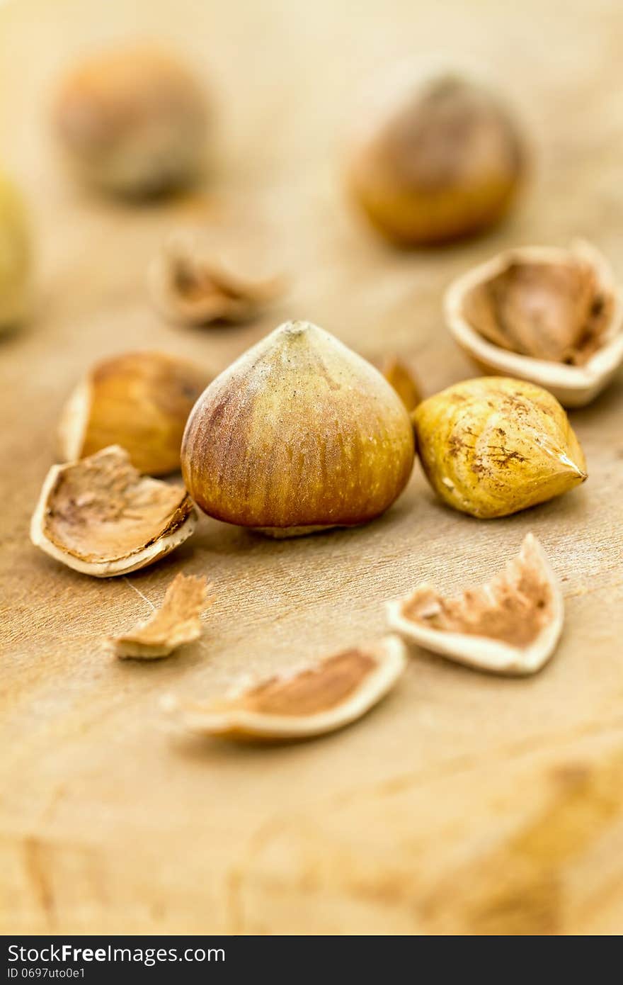 Close up of peanuts broken. Close up of peanuts broken