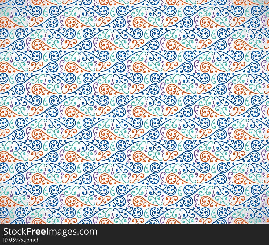 Seamless floral pattern. Vector illustration. This is file of EPS10 format.