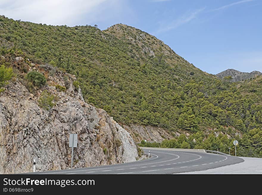 Mountain road spain