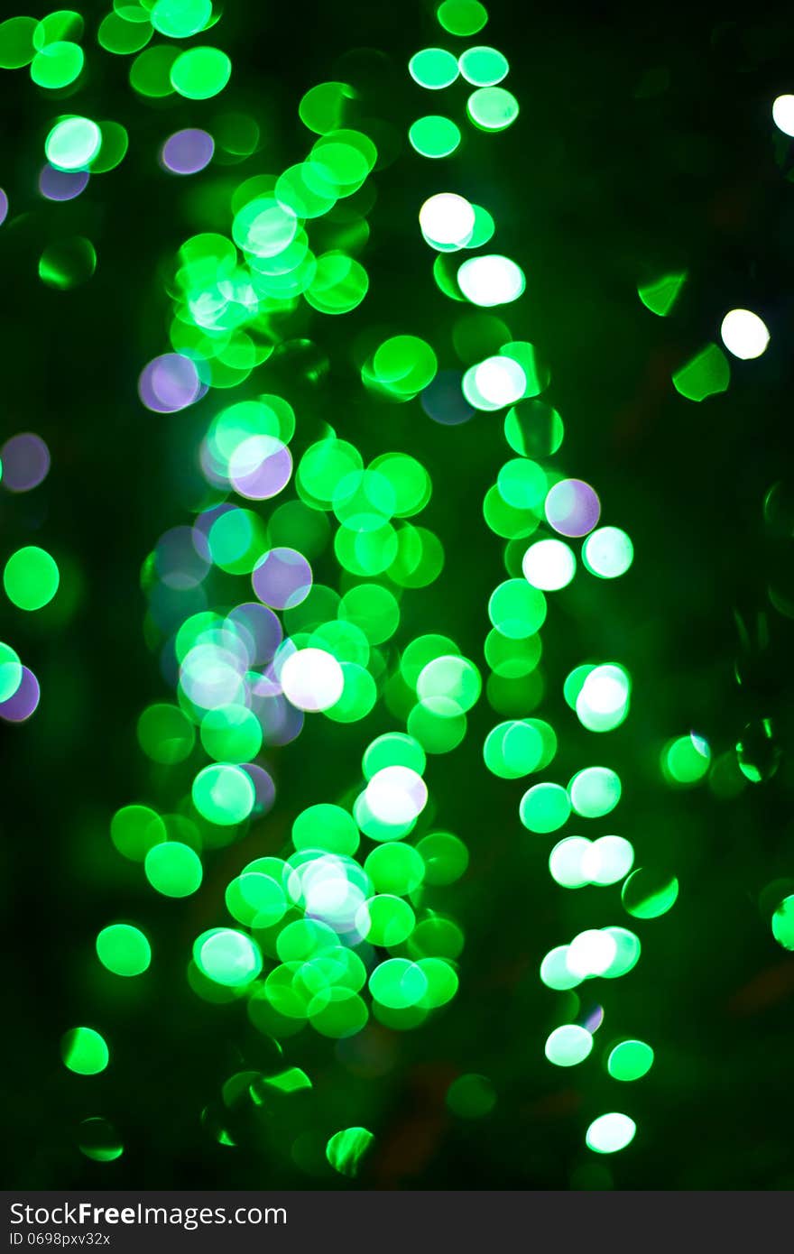 Green bokeh. Abstract Christmas background