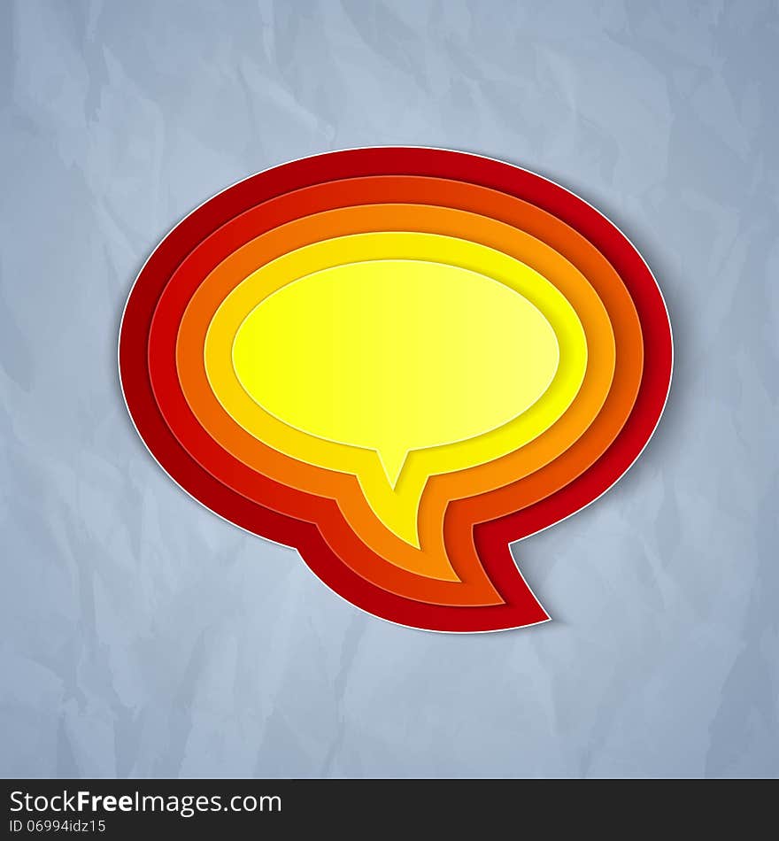 Orange chat bubble symbol on grey background. RGB EPS 10. Orange chat bubble symbol on grey background. RGB EPS 10