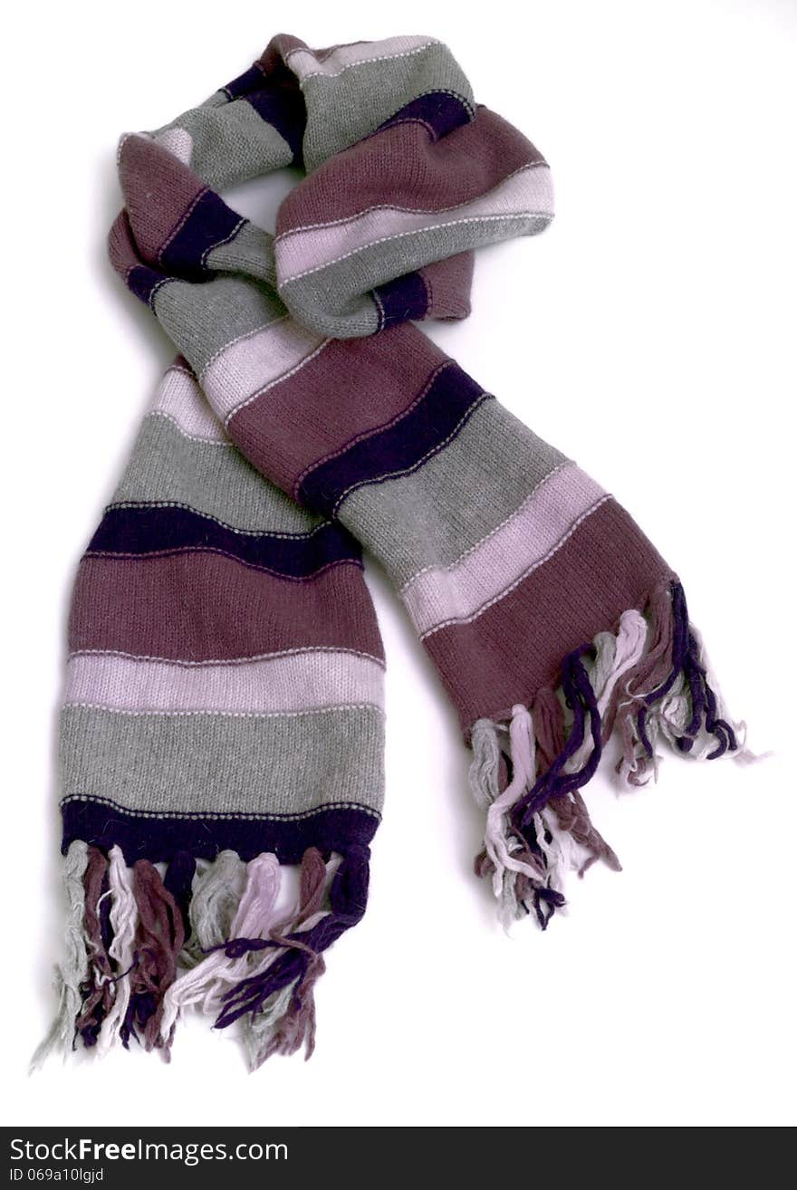 Warm knitted scarf