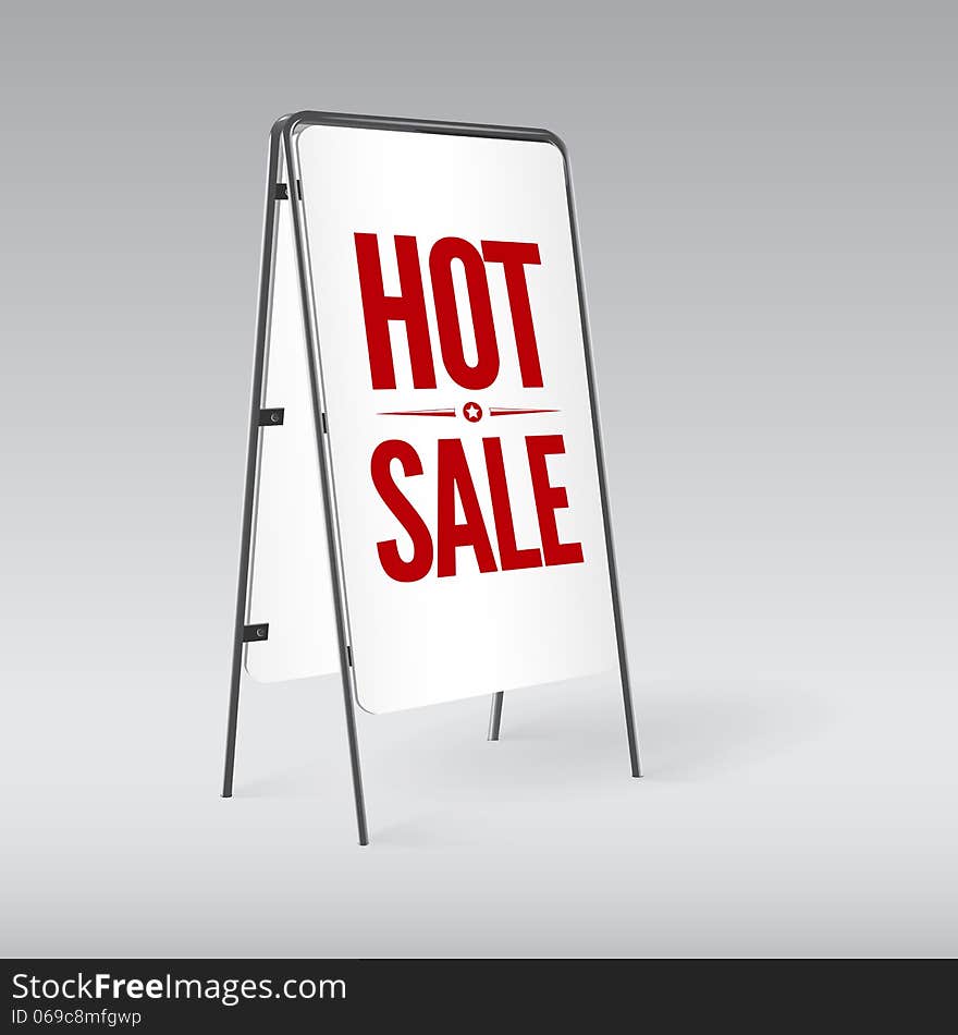 Pavement sign with the text Hot sale. This is file of EPS10 format.