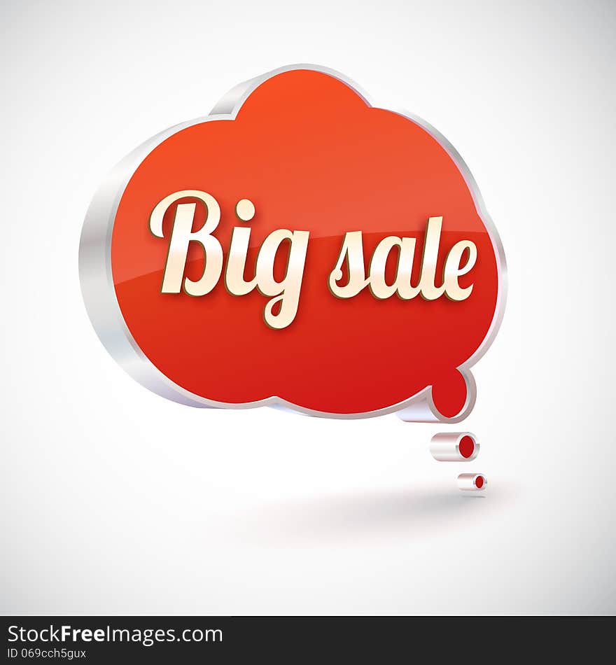 Big Sale Vector Icon, Illustration