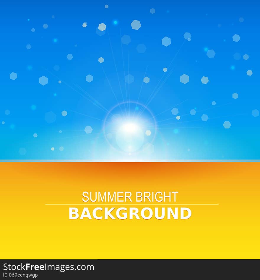 Sun rays vector, sunbeams, bokeh effect with space for your text. Vector background. Sun rays vector, sunbeams, bokeh effect with space for your text. Vector background