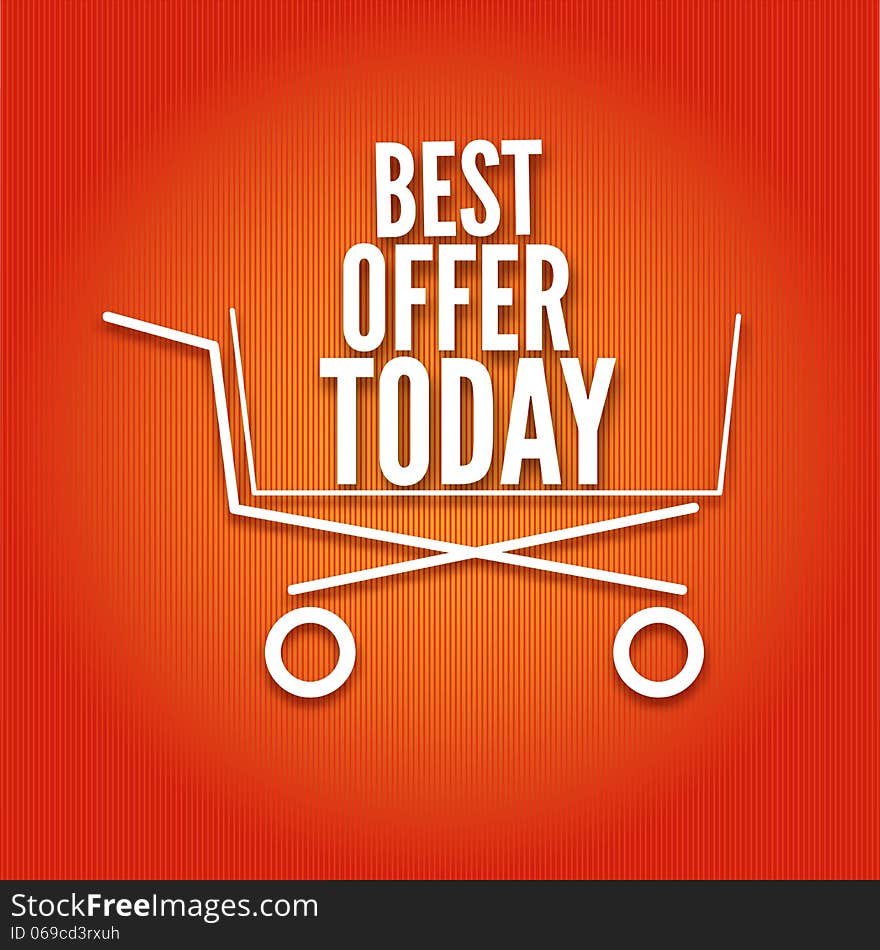 Shopping Cart On A Bright Background