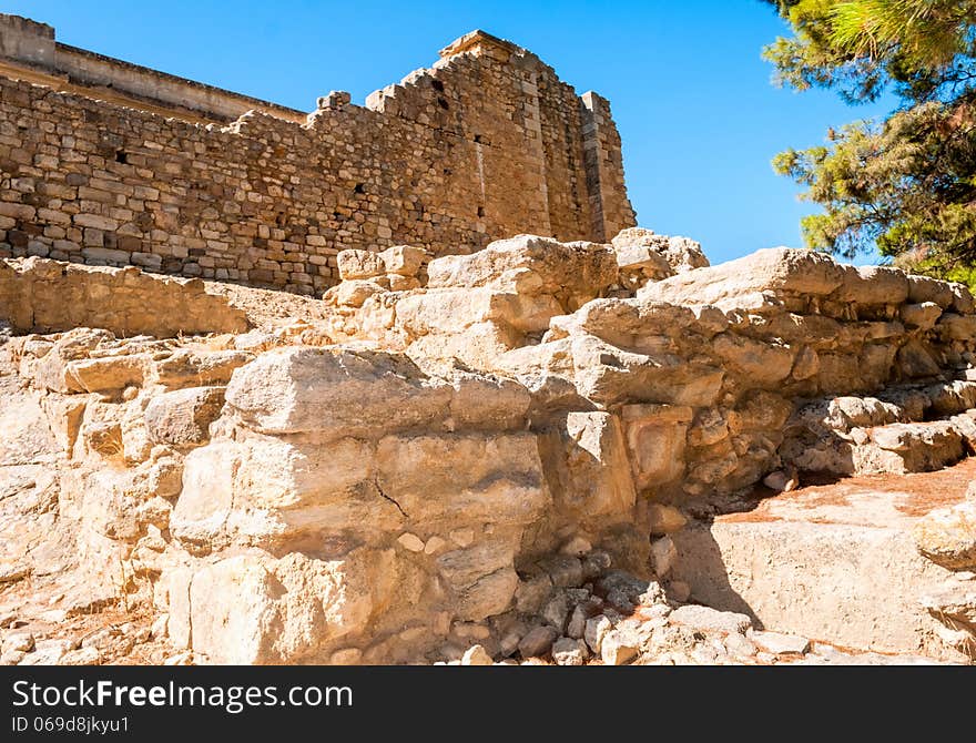 Greece Knossos Palace, ceremonial and political centre of Minoan civilization and culture. Greece Knossos Palace, ceremonial and political centre of Minoan civilization and culture