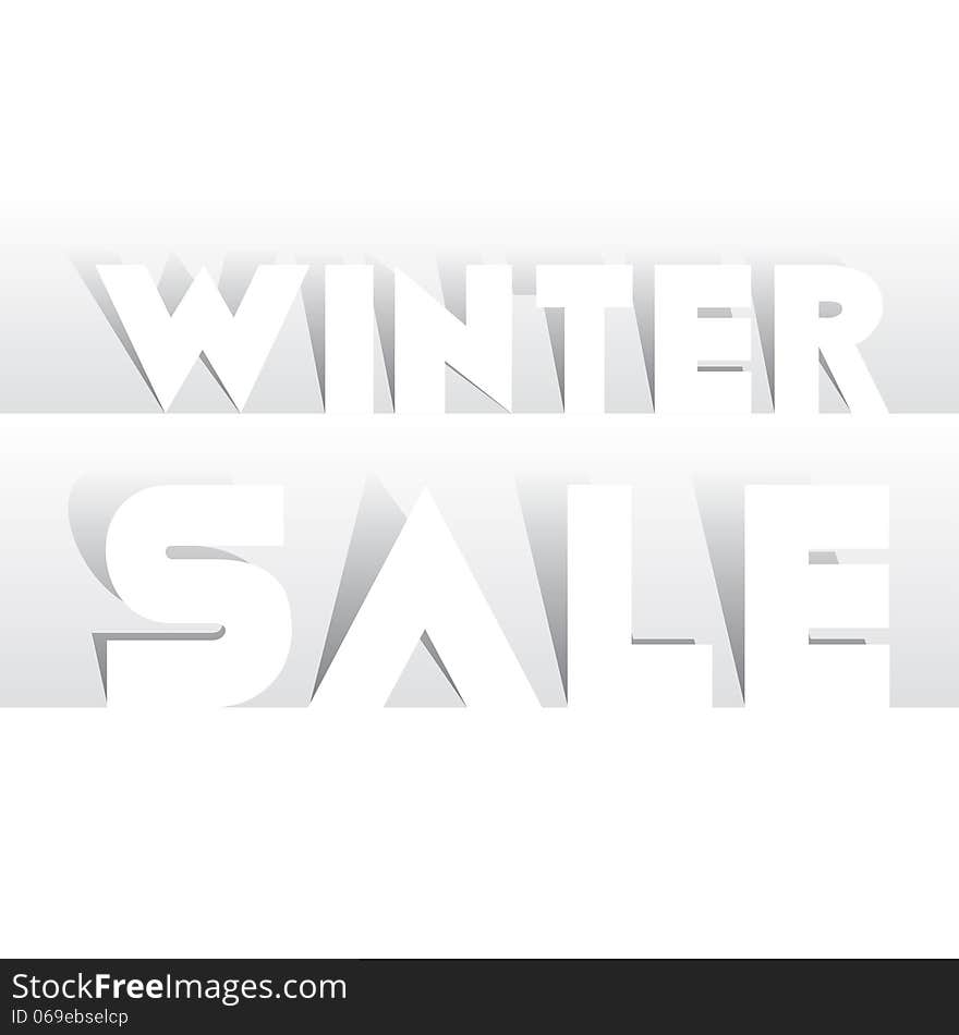 Winter sale poster, vector illustration