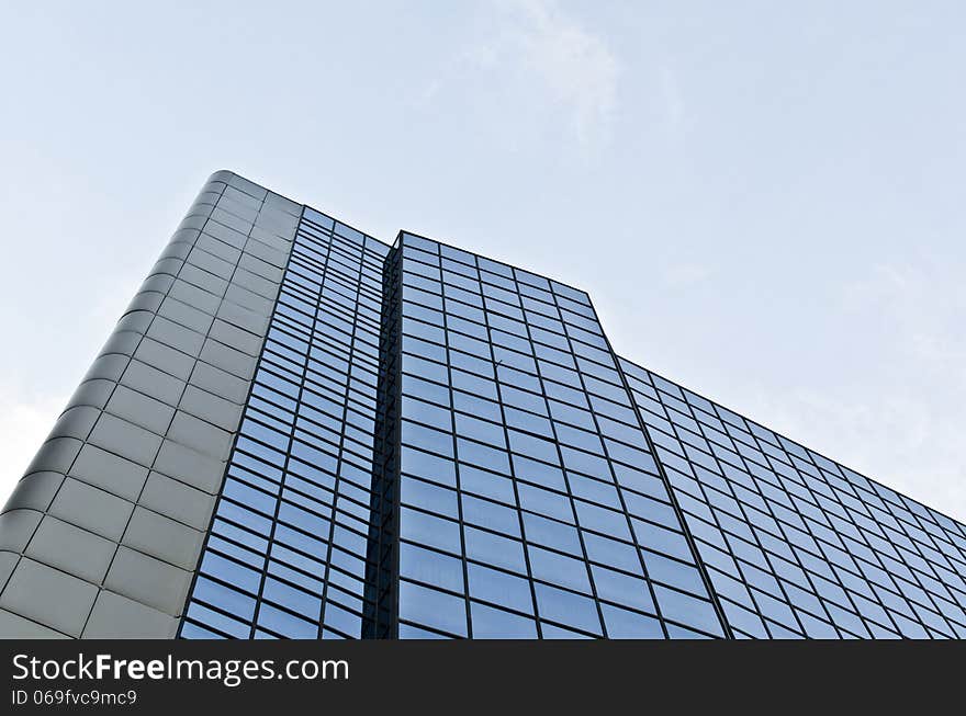 Sky reflections on hotel