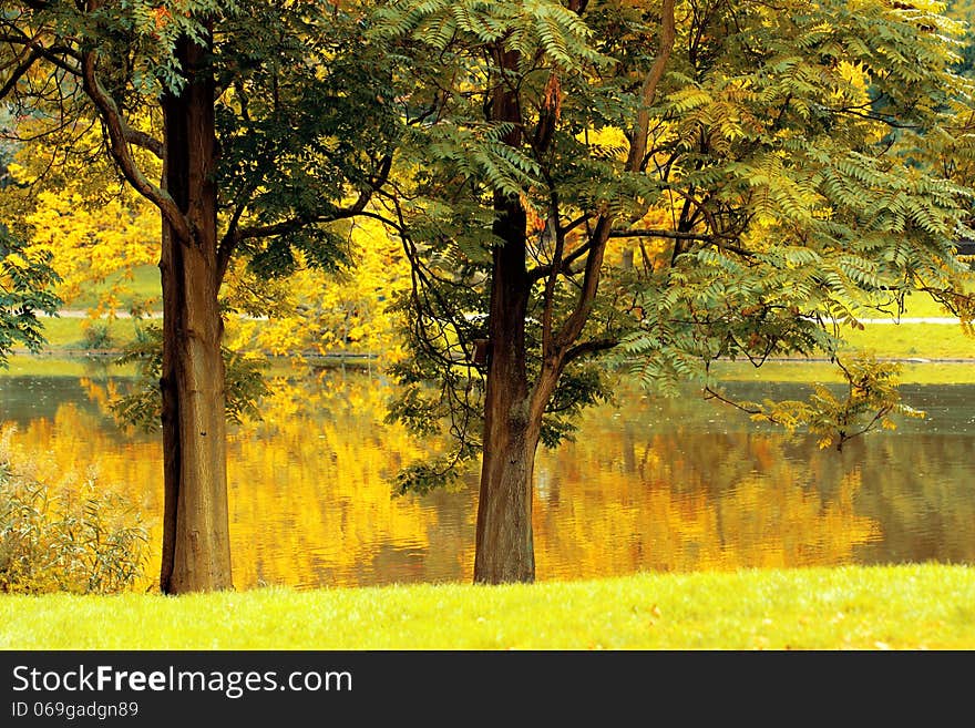 Nice autumn landscape in Berlin, Charlottenburg