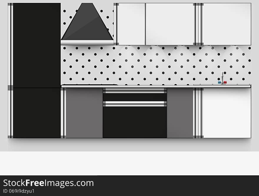 Kitchen abstract vector illustration background eps 10