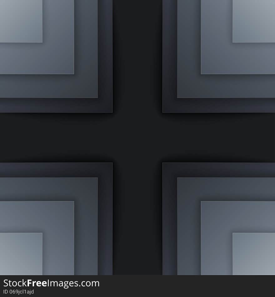 Abstract Dark Gray Paper Rectangle Shapes