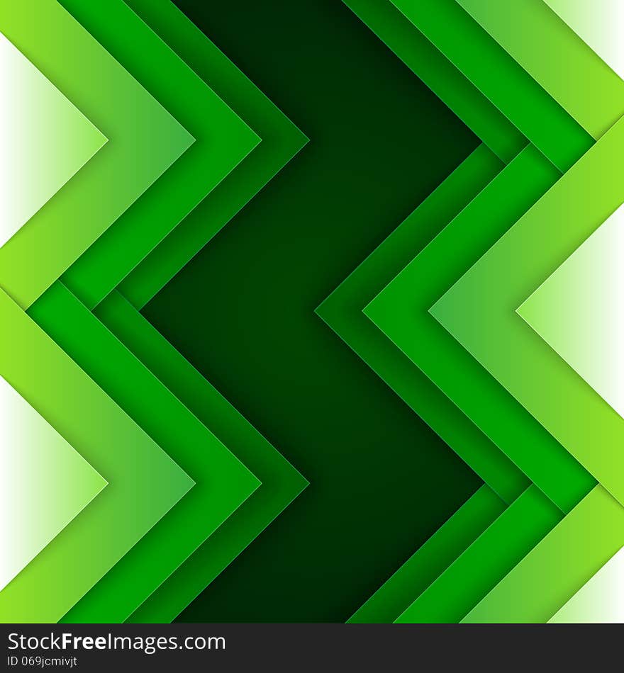 Abstract green triangle shapes background