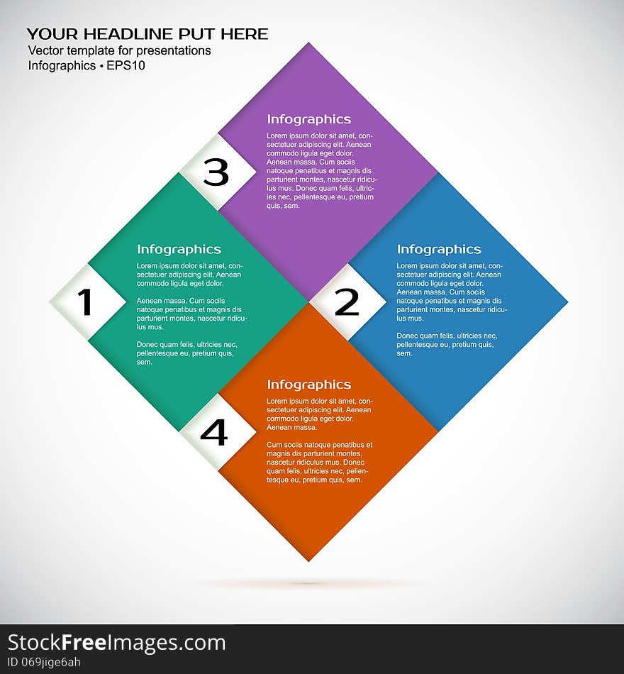 Vector template for presentations