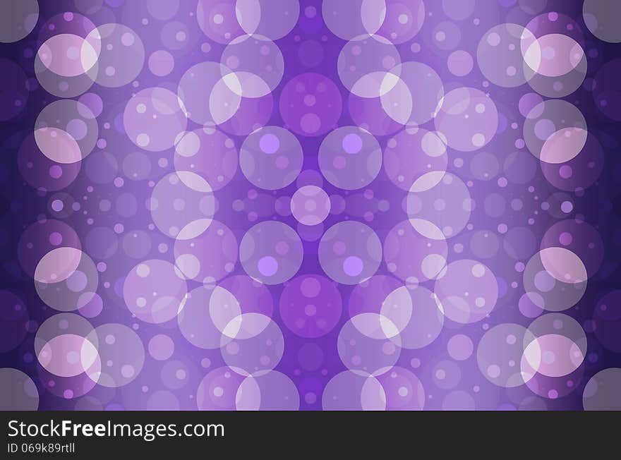 Light circles simmetric design on a dark purple abstract background. Light circles simmetric design on a dark purple abstract background