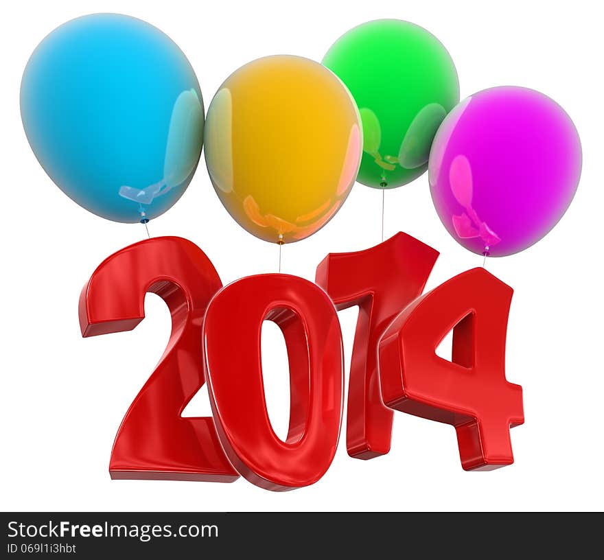 2014 On Balloons &x28;clipping Path Included&x29;