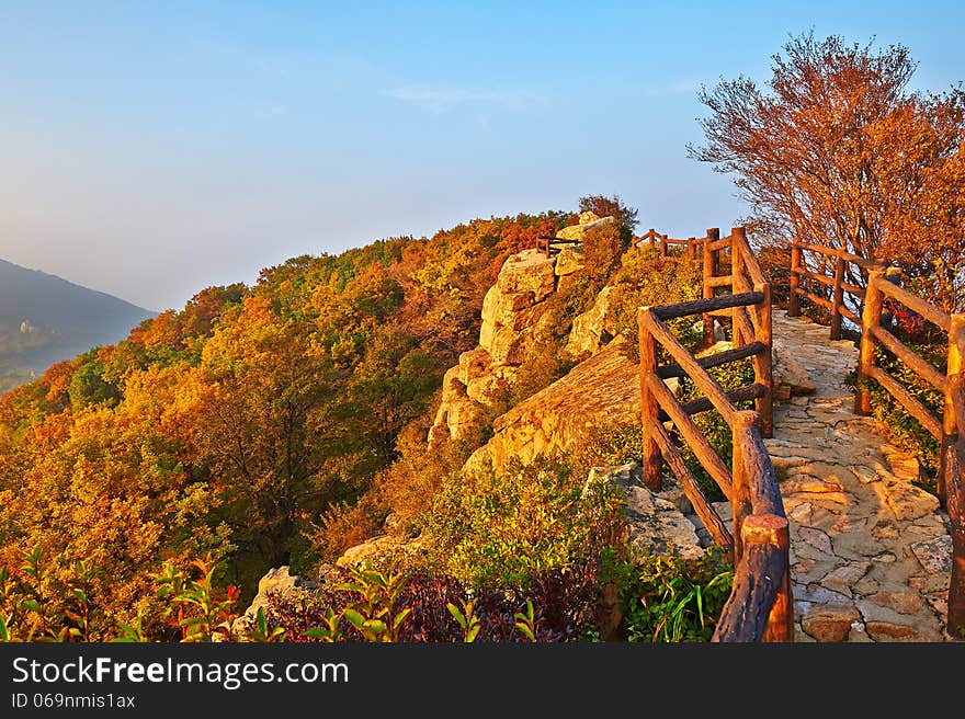 The photo taken in China's Hebei province qinhuangdao city,ancestral mountain scenic area,the queen mother peak.The time is October 4, 2013. The photo taken in China's Hebei province qinhuangdao city,ancestral mountain scenic area,the queen mother peak.The time is October 4, 2013.