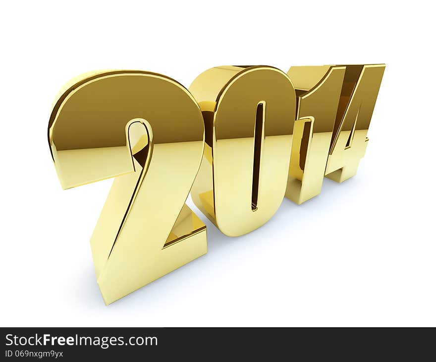 New 2014 year golden figures