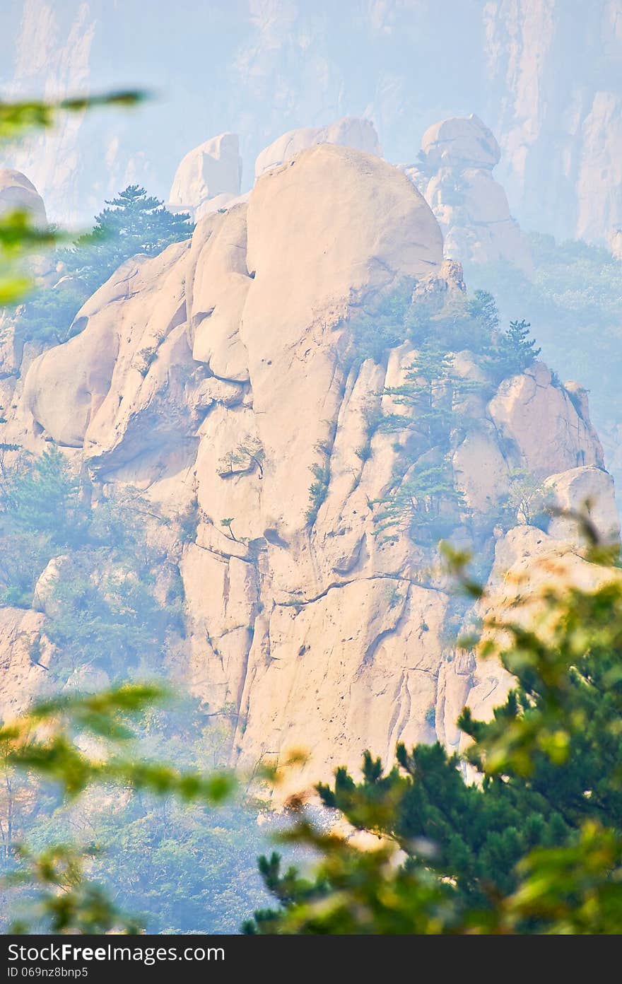 The huge stone forest _ autumnal scenery