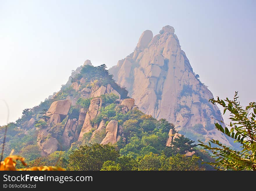 The sharp hills and forest _ autumnal scenery