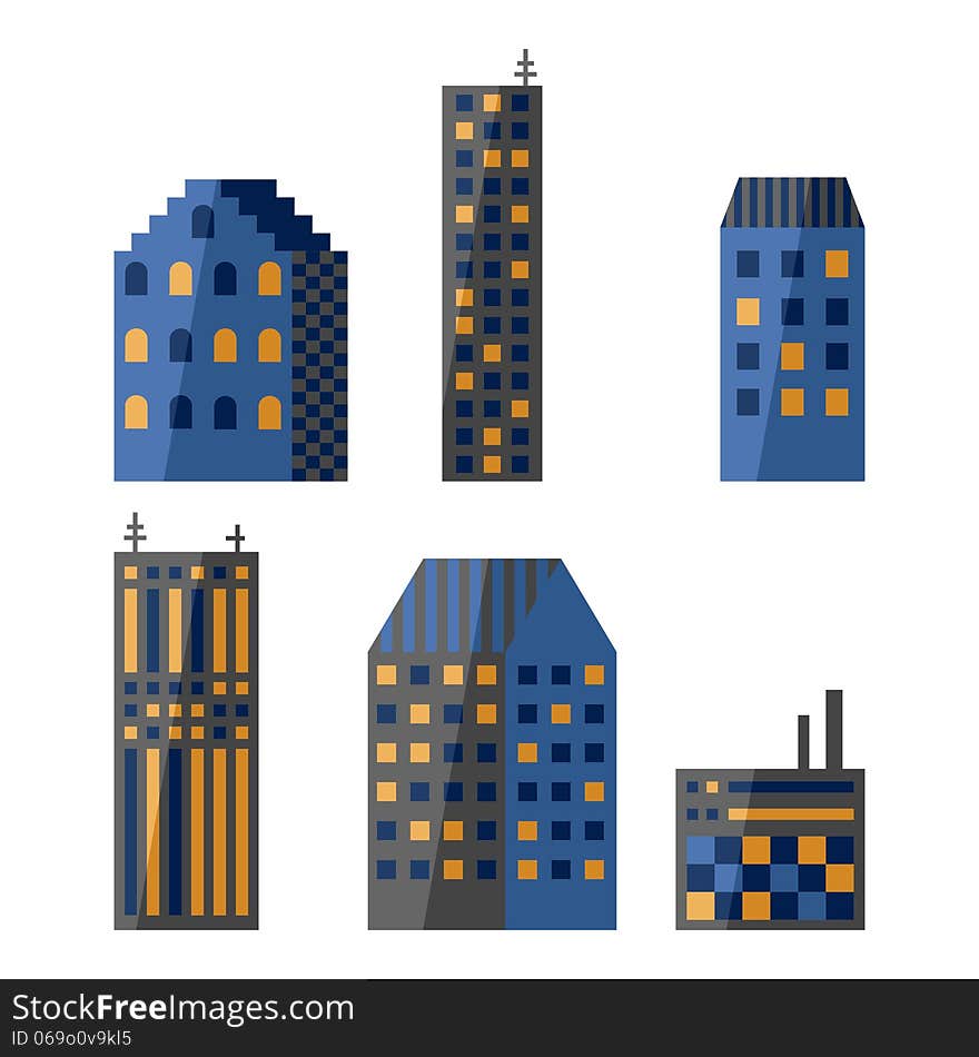 Set of buildings